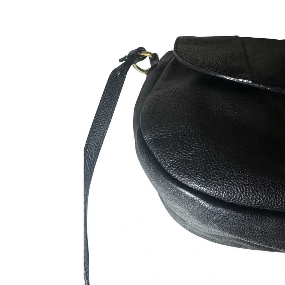 Chloe Black Leather Neo Folk Elsie Crossbody Bag